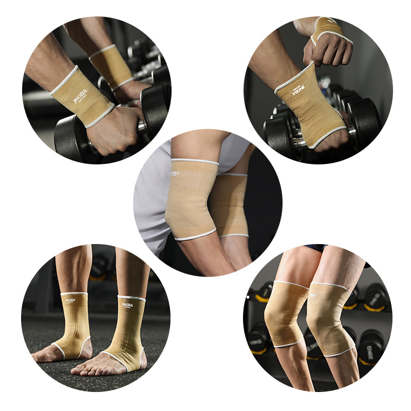 JINGBA sportinės apsaugos kombinuotas kelio apsaugas alkūnės apsaugas kvėpuojantis lauko jojimo krepšinio riešo apsaugos gamyklos didmeninė prekyba