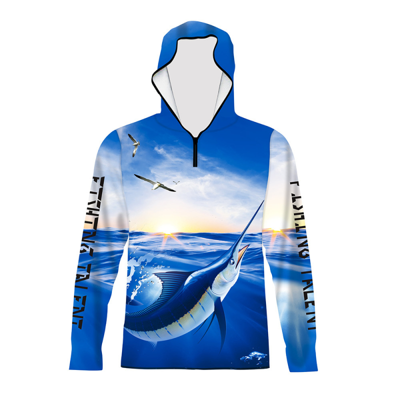 Meeste piiriülene pluss-suuruses päikesekaitseülikond kapuutsiga, pikkade varrukatega, hingav, õhuke, sportlik ja vabaaja Amazon Print