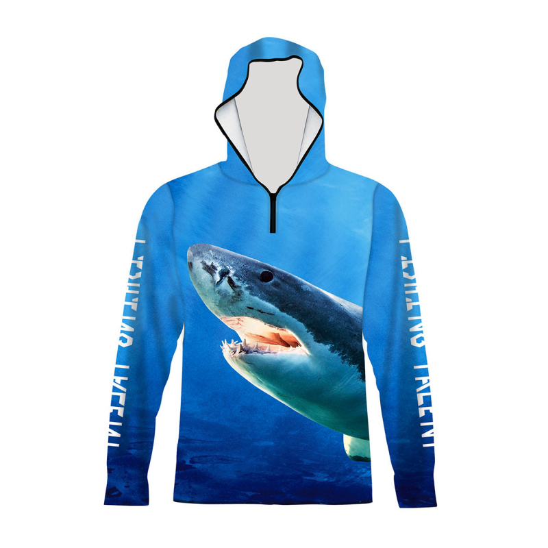 Meeste piiriülene pluss-suuruses päikesekaitseülikond kapuutsiga, pikkade varrukatega, hingav, õhuke, sportlik ja vabaaja Amazon Print