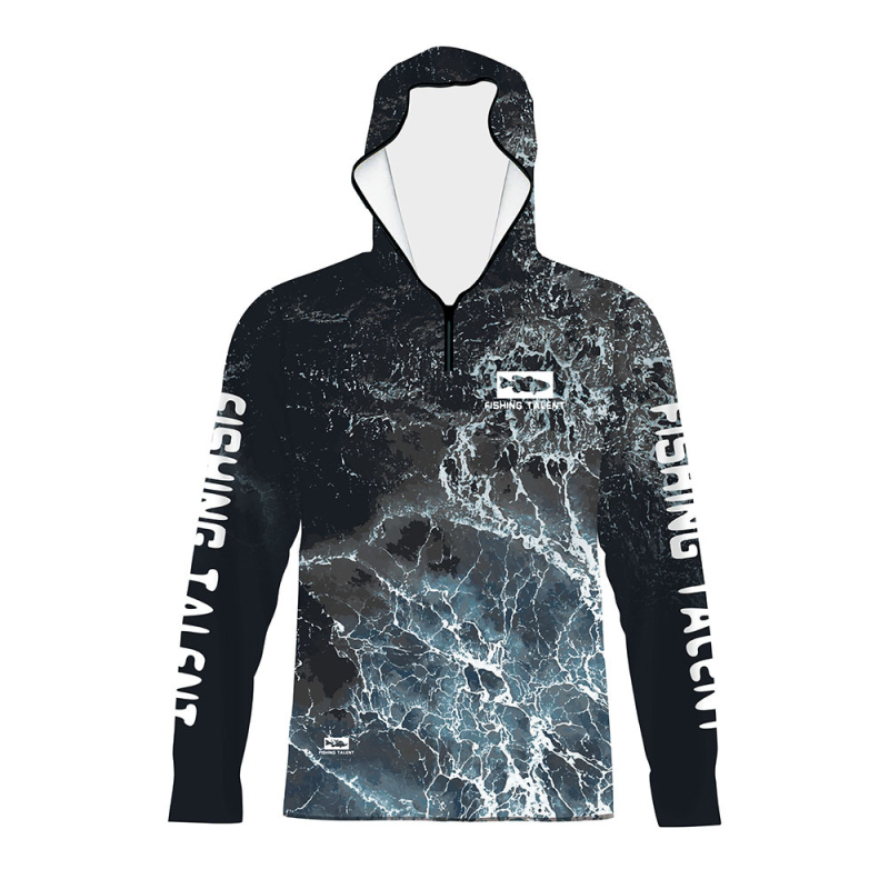 Meeste piiriülene pluss-suuruses päikesekaitseülikond kapuutsiga, pikkade varrukatega, hingav, õhuke, sportlik ja vabaaja Amazon Print