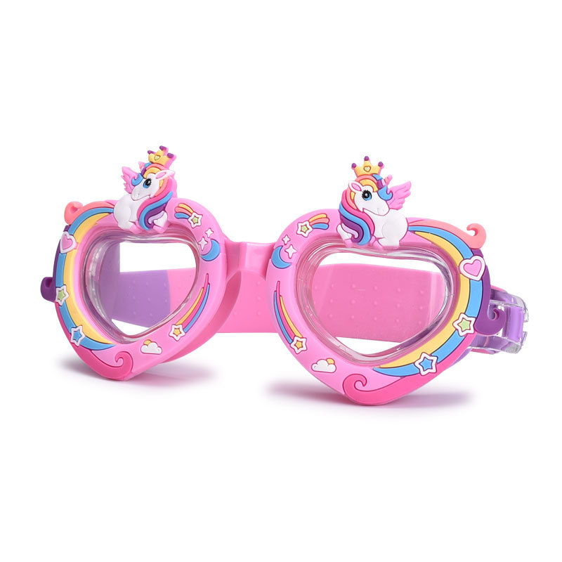 Vaikams skirti mieli animaciniai silikoniniai plaukimo akiniai, skirti berniukų ir mergaičių plaukimo mokymo ir nardymo įrangai.