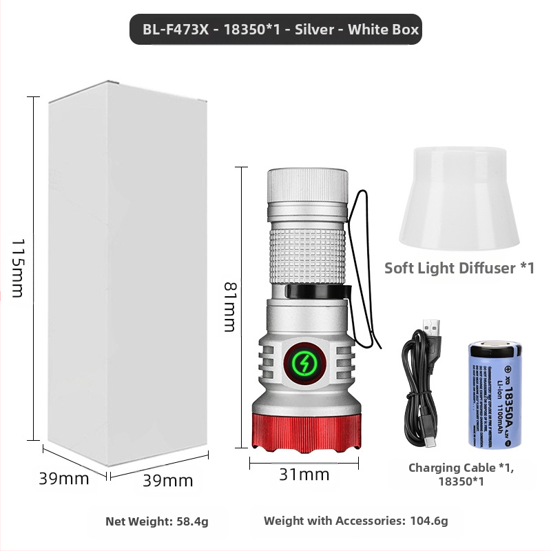 Határokon átnyúló új, hordozható, kompakt, újratölthető XPG zseblámpa gyöngyök emelik ki a vészhelyzeti nagy hatótávolságú farokmágneses vonzerőt
