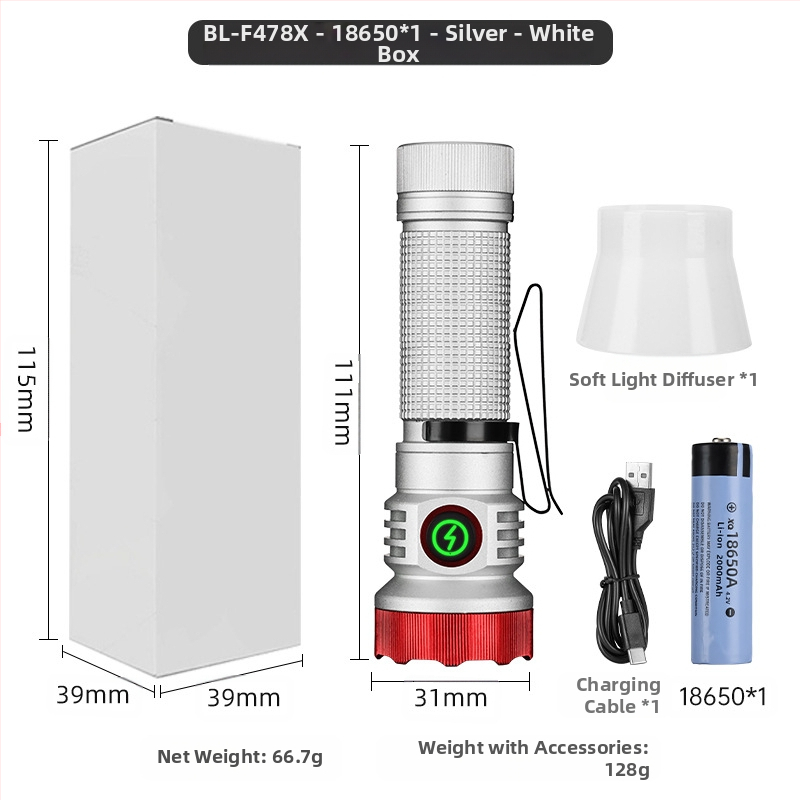 Határokon átnyúló új, hordozható, kompakt, újratölthető XPG zseblámpa gyöngyök emelik ki a vészhelyzeti nagy hatótávolságú farokmágneses vonzerőt