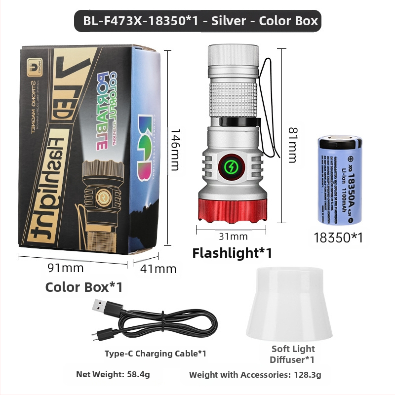 Határokon átnyúló új, hordozható, kompakt, újratölthető XPG zseblámpa gyöngyök emelik ki a vészhelyzeti nagy hatótávolságú farokmágneses vonzerőt