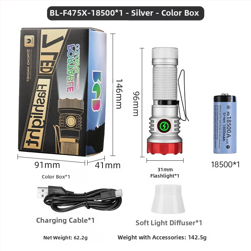 Határokon átnyúló új, hordozható, kompakt, újratölthető XPG zseblámpa gyöngyök emelik ki a vészhelyzeti nagy hatótávolságú farokmágneses vonzerőt