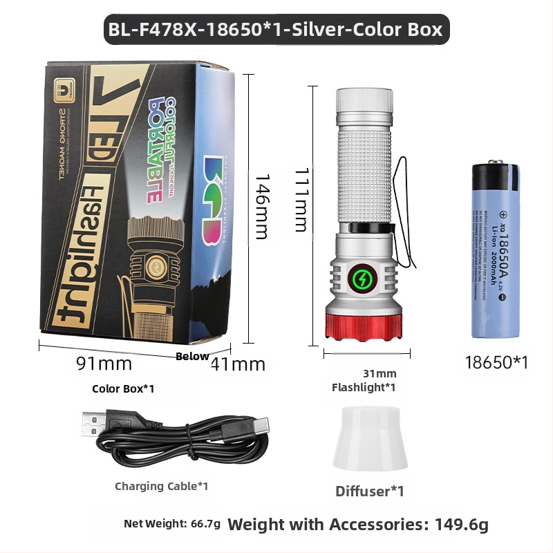 Határokon átnyúló új, hordozható, kompakt, újratölthető XPG zseblámpa gyöngyök emelik ki a vészhelyzeti nagy hatótávolságú farokmágneses vonzerőt