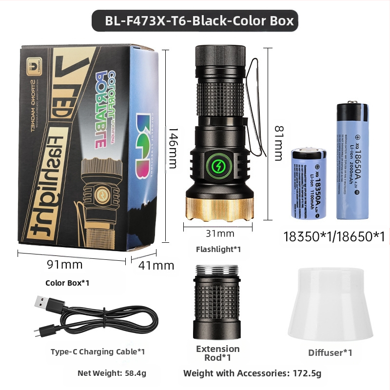 Határokon átnyúló új, hordozható, kompakt, újratölthető XPG zseblámpa gyöngyök emelik ki a vészhelyzeti nagy hatótávolságú farokmágneses vonzerőt