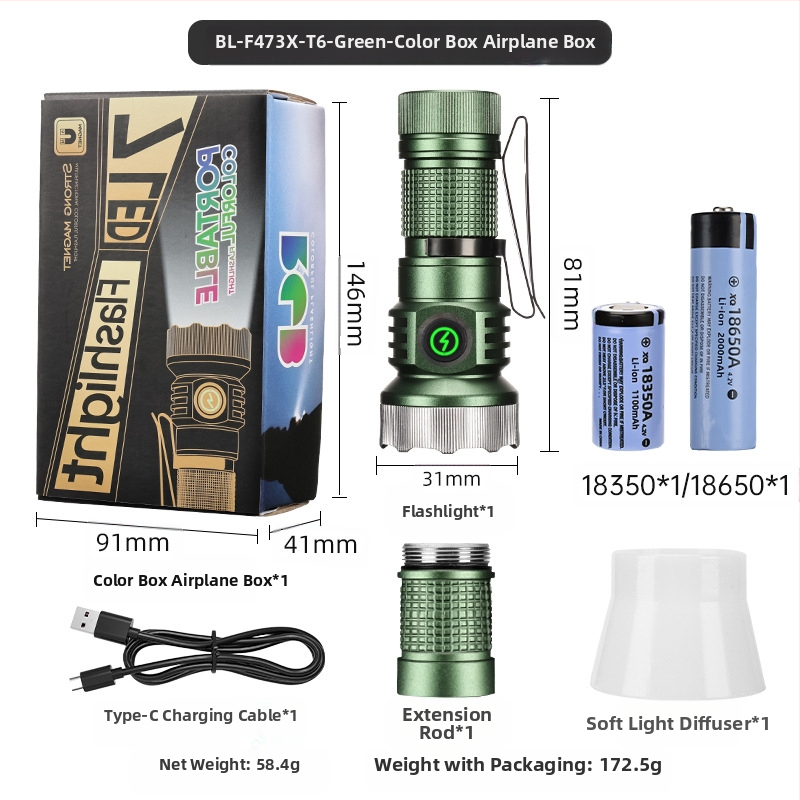 Határokon átnyúló új, hordozható, kompakt, újratölthető XPG zseblámpa gyöngyök emelik ki a vészhelyzeti nagy hatótávolságú farokmágneses vonzerőt