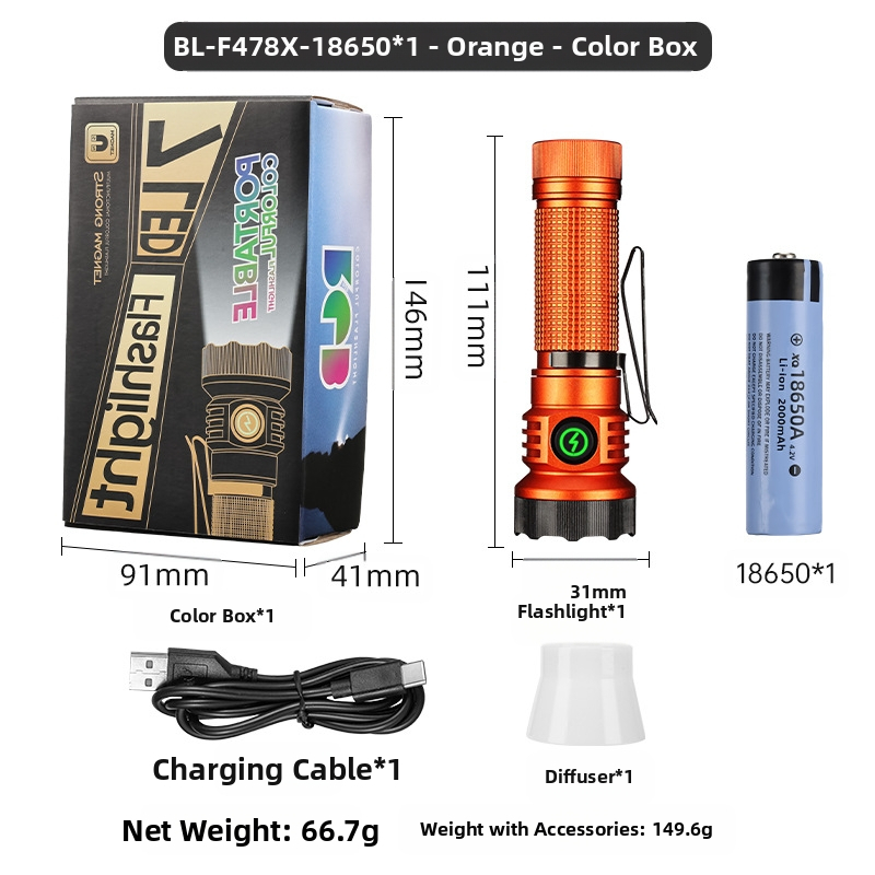 Határokon átnyúló új, hordozható, kompakt, újratölthető XPG zseblámpa gyöngyök emelik ki a vészhelyzeti nagy hatótávolságú farokmágneses vonzerőt