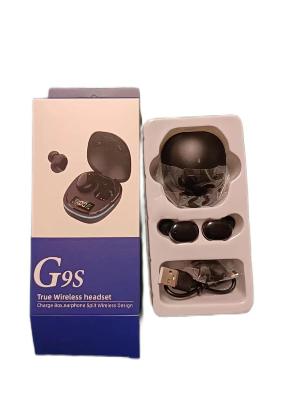 G9S piiriülene uus eramudel Bluetooth-peakomplekt digitaalse ekraaniga hingamisvalgusega LED-binauralne stereo kõrvasisesed TWS-kõrvaklapid