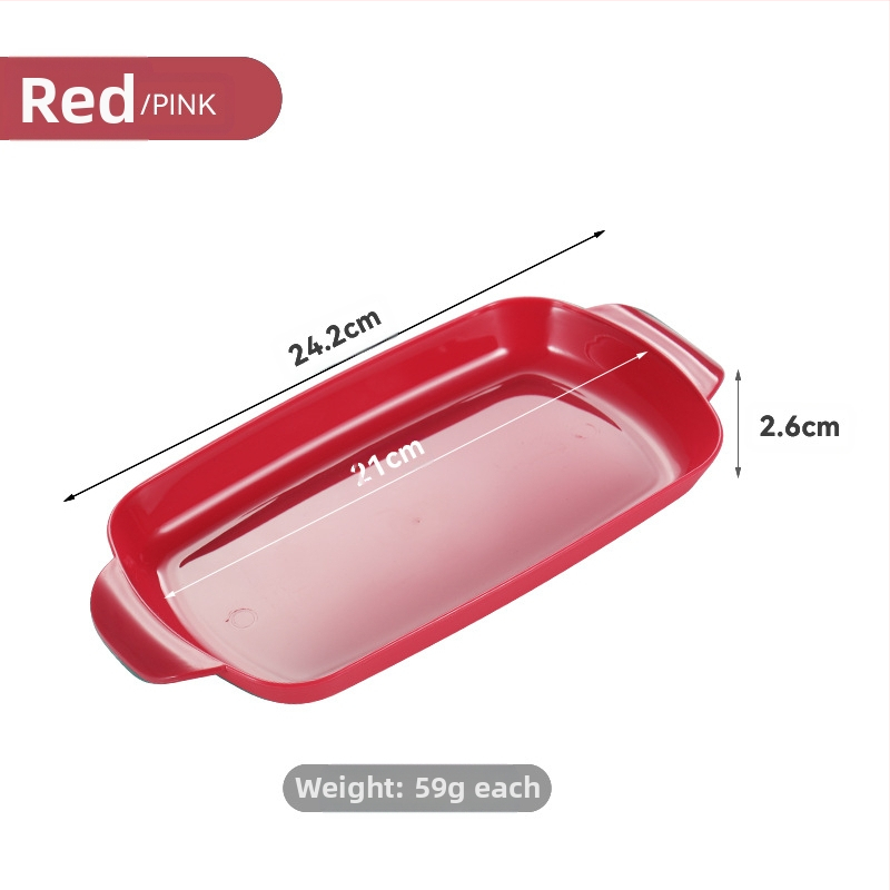 Rizses tányér, grill tányér, forró edény, éttermi étel, különleges téglalap alakú műanyag tányér, kereskedelmi háztartási rizses tányér, binaurális