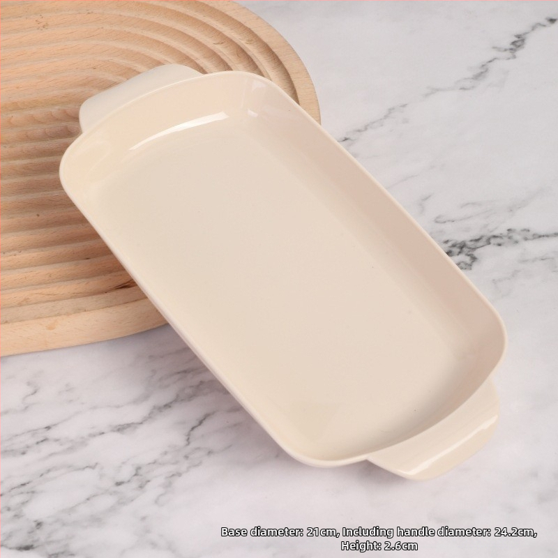 Rizses tányér, grill tányér, forró edény, éttermi étel, különleges téglalap alakú műanyag tányér, kereskedelmi háztartási rizses tányér, binaurális