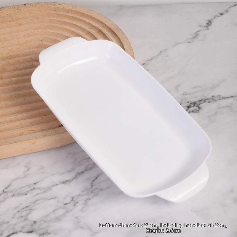 Rizses tányér, grill tányér, forró edény, éttermi étel, különleges téglalap alakú műanyag tányér, kereskedelmi háztartási rizses tányér, binaurális