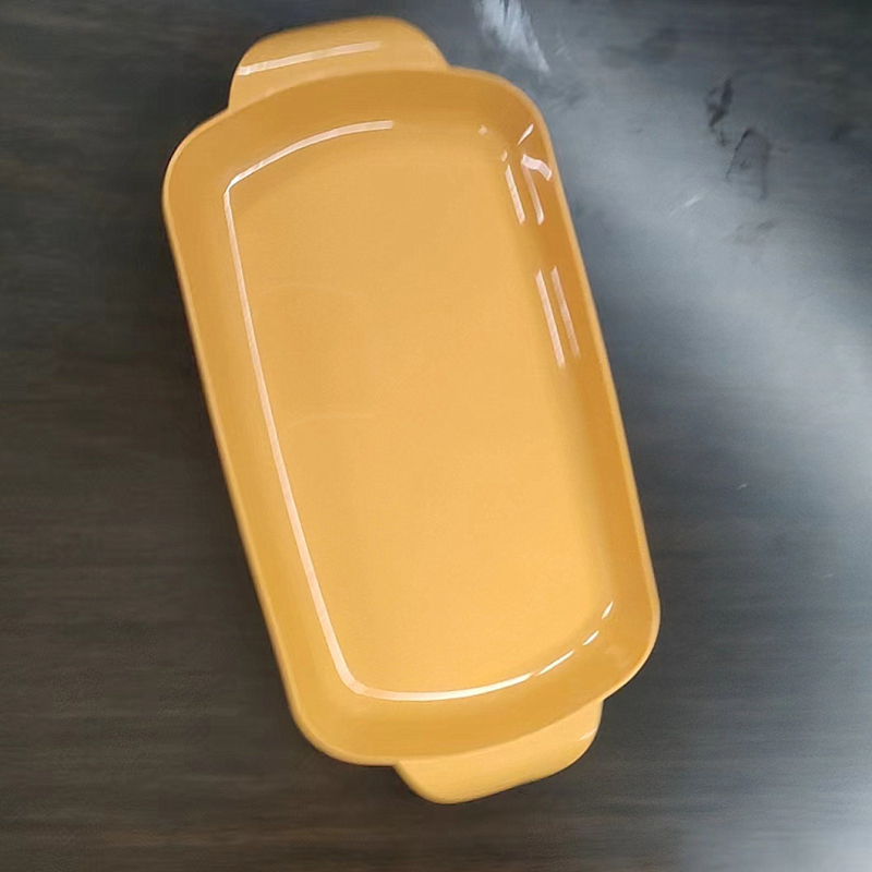 Rizses tányér, grill tányér, forró edény, éttermi étel, különleges téglalap alakú műanyag tányér, kereskedelmi háztartási rizses tányér, binaurális