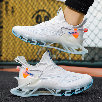 2023 tavaszi új férfi cipők könnyű, lélegző, alkalmi futócipők divatos férfi diák nagy méretű penge futócipők