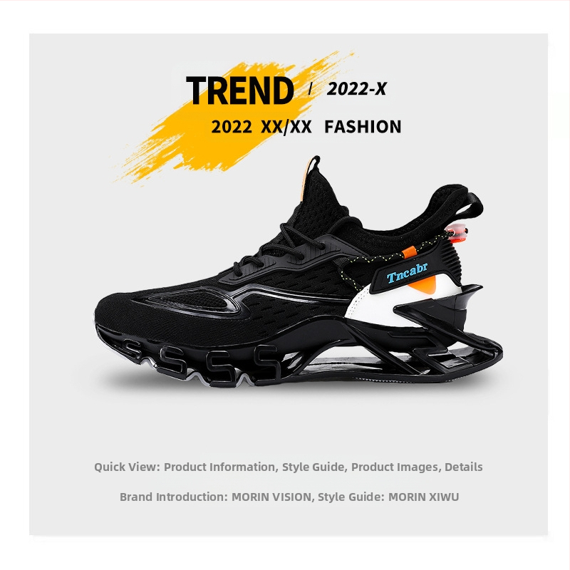 2023 tavaszi új férfi cipők könnyű, lélegző, alkalmi futócipők divatos férfi diák nagy méretű penge futócipők