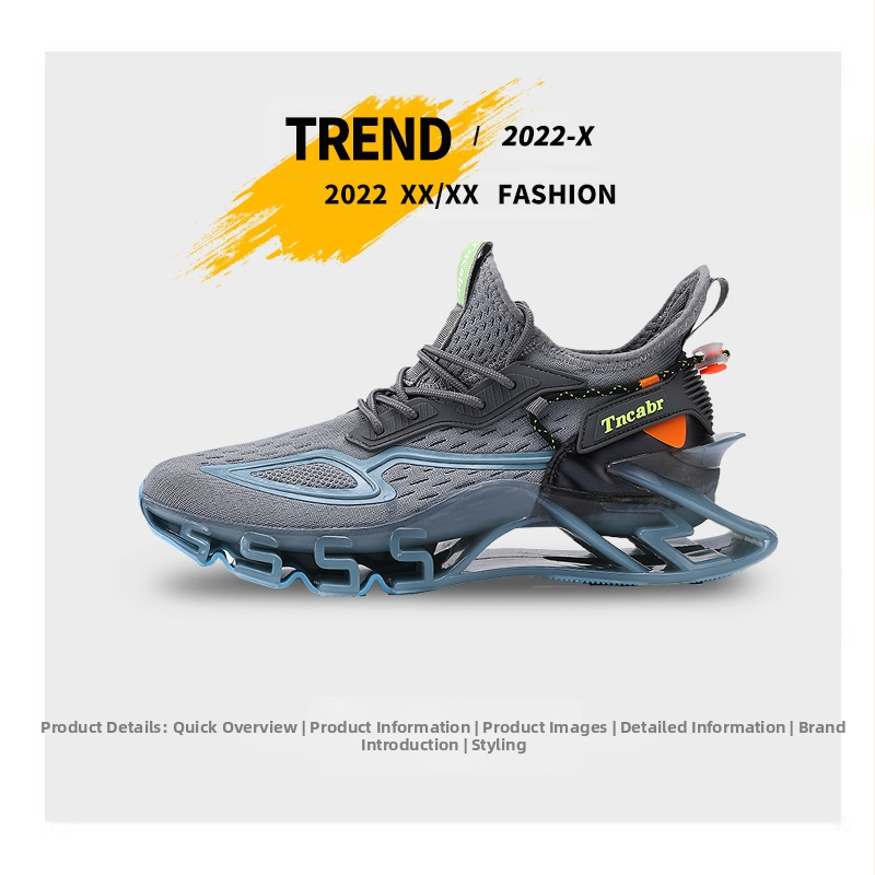 2023 tavaszi új férfi cipők könnyű, lélegző, alkalmi futócipők divatos férfi diák nagy méretű penge futócipők