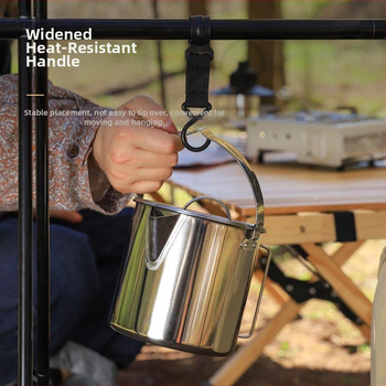 Kültéri vízforraló kemping stílusú hegymászó vízforraló hordozható kávé-teáskanna kemping stílusú függőfazék főzőedények piknikfazék
