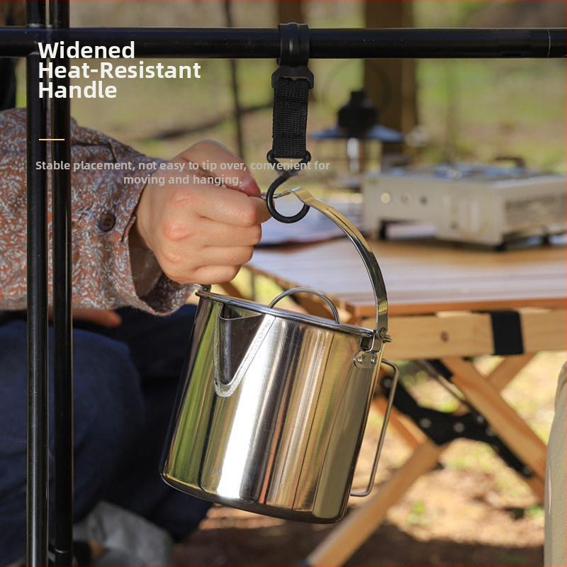 Vonkajšia kanvica na vodu, kempingová, horolezecká, prenosná kanvica na kávu, čajník, kempingový štýl, závesný hrniec, kuchynské náčinie, piknikový hrniec