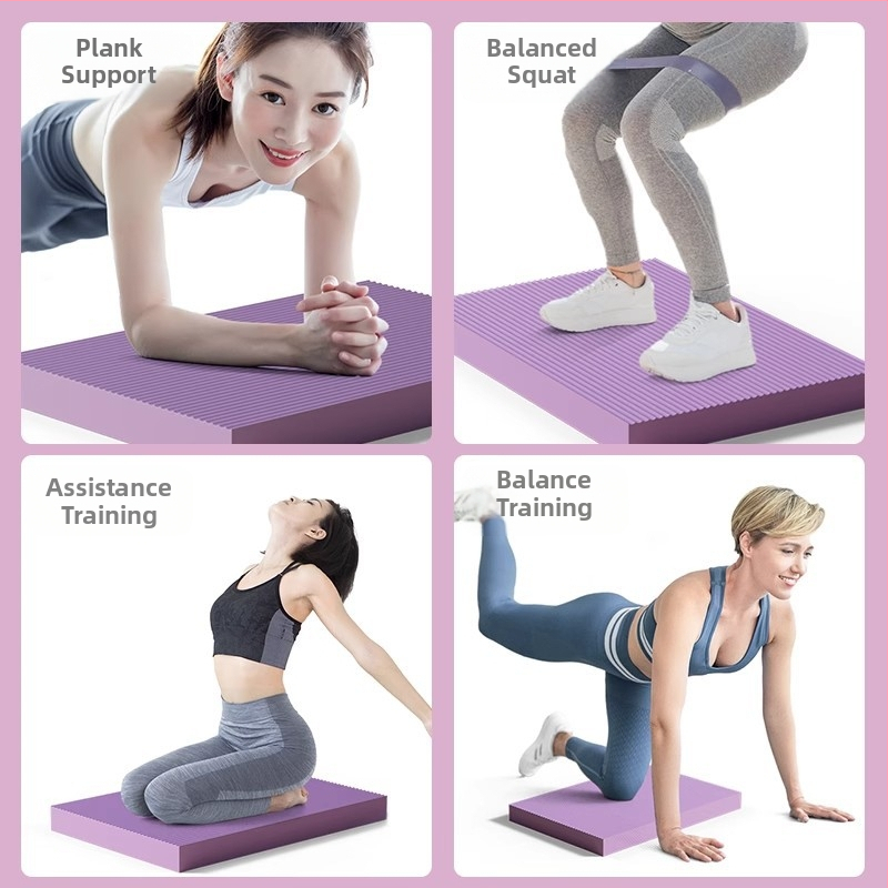 Cezhraničná rovnováha Mäkká kroková podložka na jogu Tréningová fitness penová rovnováha Podložka na kolená Špongia Protišmyková športová podložka Mäkká podložka