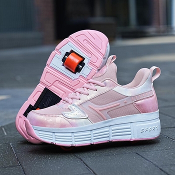 Laste kiusamisjalatsid poistele ja tüdrukutele, topeltrattaga, õpilastele mõeldud spordirulluisud, kõndimisrulluisud, nähtamatud uisud