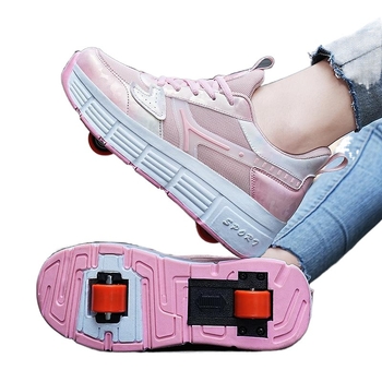 Laste kiusamisjalatsid poistele ja tüdrukutele, topeltrattaga, õpilastele mõeldud spordirulluisud, kõndimisrulluisud, nähtamatud uisud