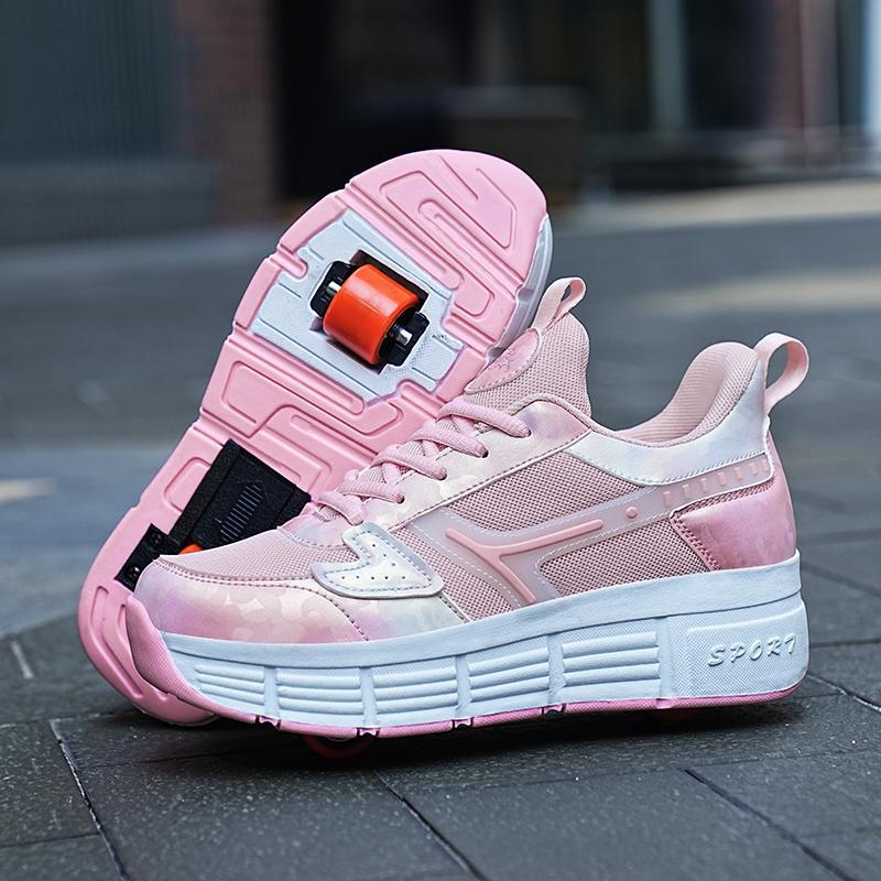 Laste kiusamisjalatsid poistele ja tüdrukutele, topeltrattaga, õpilastele mõeldud spordirulluisud, kõndimisrulluisud, nähtamatud uisud