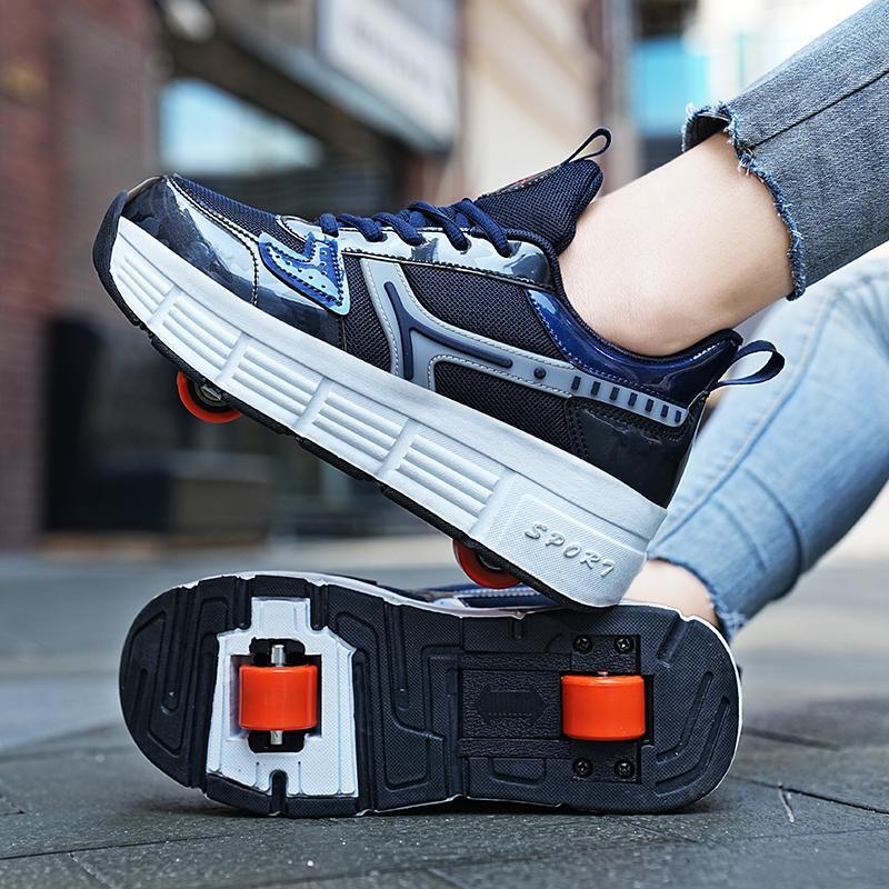 Laste kiusamisjalatsid poistele ja tüdrukutele, topeltrattaga, õpilastele mõeldud spordirulluisud, kõndimisrulluisud, nähtamatud uisud