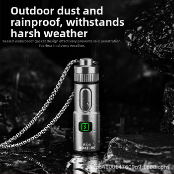 Νέος διασυνοριακός μίνι μαγνητικός φακός LED πολλαπλών λειτουργιών μεγάλης εμβέλειας, μικρός φακός κολιέ από κράμα TYPE-C με γρήγορη φόρτιση