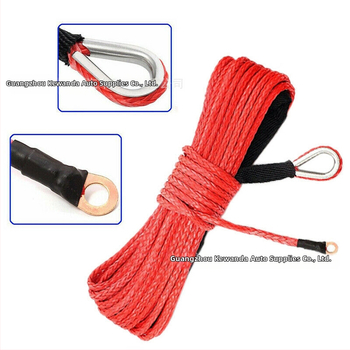 6 мм x 15 м 1/4X50 фута въже за теглене на автомобил, колан за теглене, електрическо въже за лебедка, найлоново въже, въже за теглене, въже за лебедка