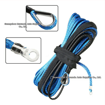 6 мм x 15 м 1/4X50 фута въже за теглене на автомобил, колан за теглене, електрическо въже за лебедка, найлоново въже, въже за теглене, въже за лебедка