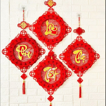 Decorațiune de Festivalul de Primăvară de Anul Nou, pandantiv vietnamez Fuzi de înaltă calitate, de ziua de Anul Nou, decorațiune de ușă de intrare în sufragerie, pandantiv din pâslă pentru Festivalul de Primăvară