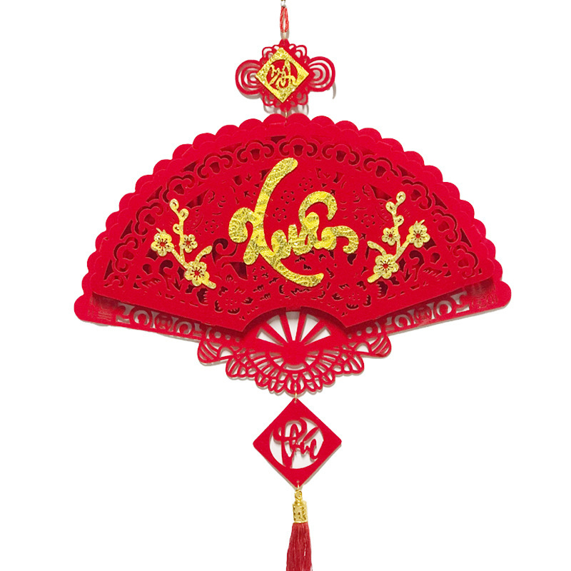 Decorațiune de Festivalul de Primăvară de Anul Nou, pandantiv vietnamez Fuzi de înaltă calitate, de ziua de Anul Nou, decorațiune de ușă de intrare în sufragerie, pandantiv din pâslă pentru Festivalul de Primăvară