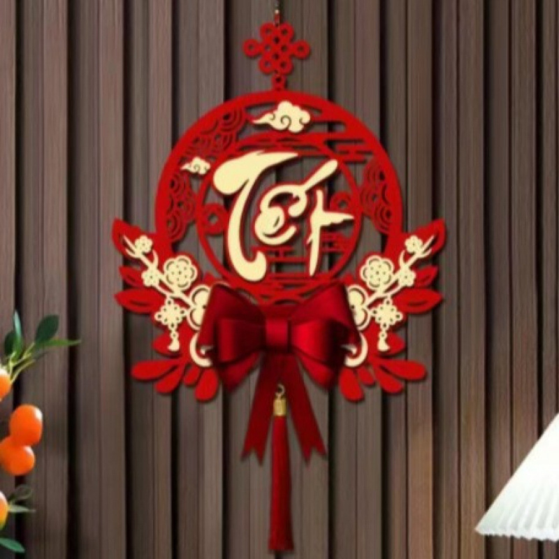 Decorațiune de Festivalul de Primăvară de Anul Nou, pandantiv vietnamez Fuzi de înaltă calitate, de ziua de Anul Nou, decorațiune de ușă de intrare în sufragerie, pandantiv din pâslă pentru Festivalul de Primăvară
