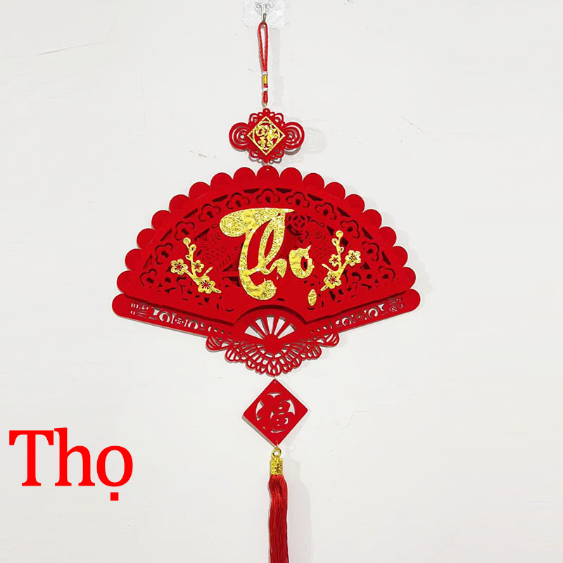 Decorațiune de Festivalul de Primăvară de Anul Nou, pandantiv vietnamez Fuzi de înaltă calitate, de ziua de Anul Nou, decorațiune de ușă de intrare în sufragerie, pandantiv din pâslă pentru Festivalul de Primăvară