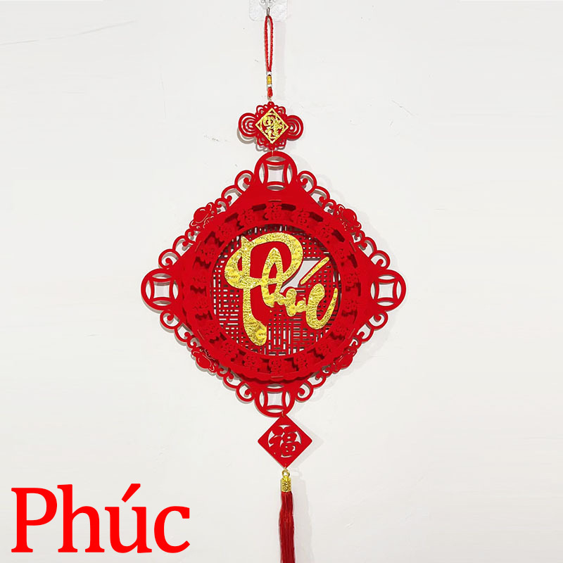 Decorațiune de Festivalul de Primăvară de Anul Nou, pandantiv vietnamez Fuzi de înaltă calitate, de ziua de Anul Nou, decorațiune de ușă de intrare în sufragerie, pandantiv din pâslă pentru Festivalul de Primăvară