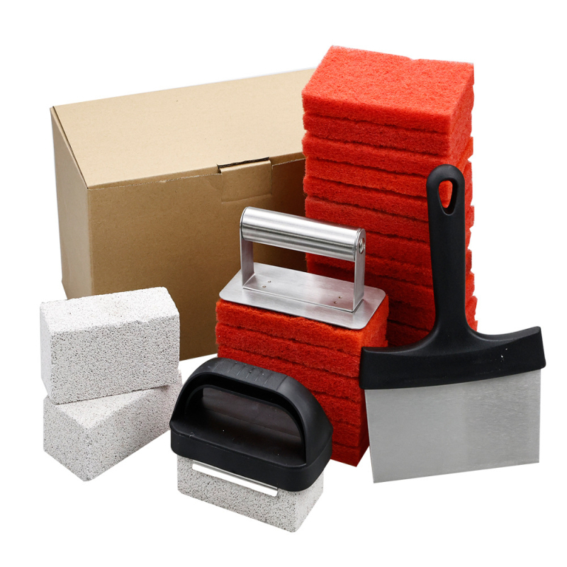 Amazoni kuum müük, teppanyaki puhastusülikond, grilli puhastusseade, küürimispadi, puhastuslabidas, puhastuskivi, matt