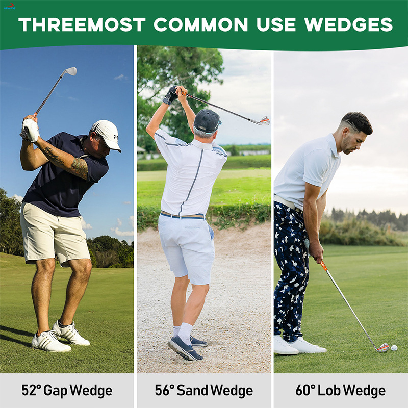 Golfo lazdos iš nerūdijančio plieno, smėlio duobės formos, skirtos suaugusiems vyrams ir moterims