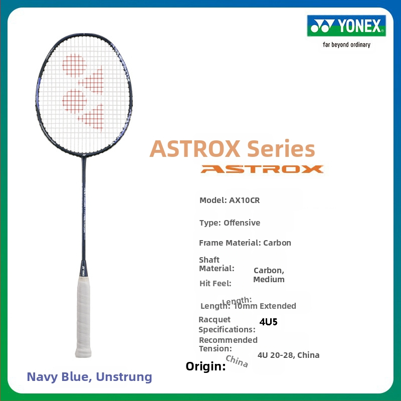 Yonex sulgpalli reket, täiskarbonist, ühekordne löök, AX10CR/AX10GC, Tianfu seeria 4U5, ühekordne löök