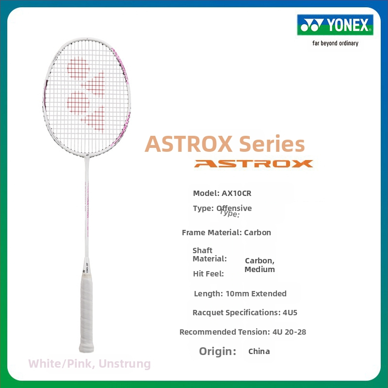 Yonex sulgpalli reket, täiskarbonist, ühekordne löök, AX10CR/AX10GC, Tianfu seeria 4U5, ühekordne löök