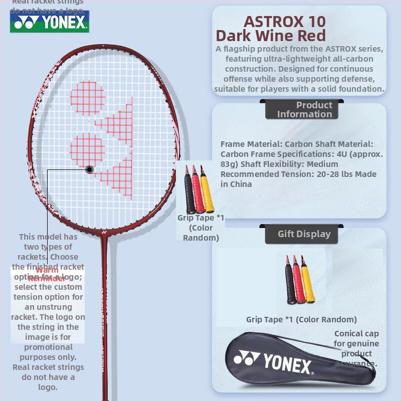Yonex sulgpalli reket, täiskarbonist, ühekordne löök, AX10CR/AX10GC, Tianfu seeria 4U5, ühekordne löök