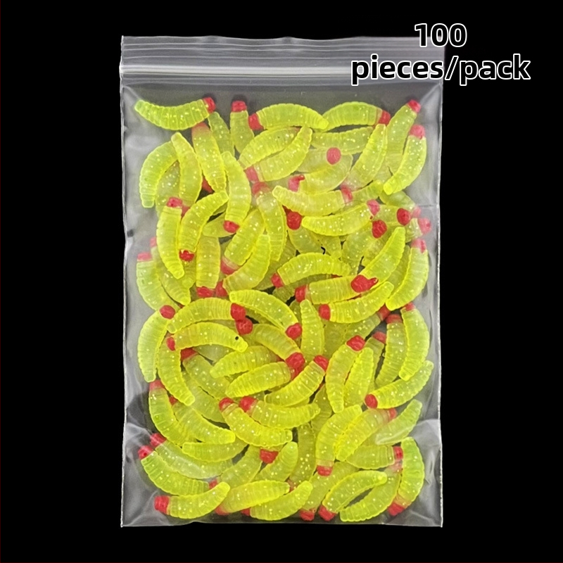 Трансгранична Luya стръв потапяща глава хляб червей PVC бионична личинка червена глава мека стръв фалшива стръв опаковка на едро