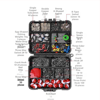 Външна търговия 264 аксесоари костюм стръв манивела кука куршум олово космически боб риболов на открито трансграничен едро