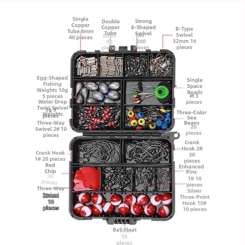 Външна търговия 264 аксесоари костюм стръв манивела кука куршум олово космически боб риболов на открито трансграничен едро