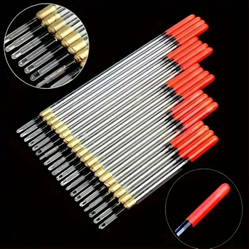 Skaidrus plastikinis žvejybinis plūduriuojantis plastikinis tuščiaviduris tiesus plūduriuojantis karoliukas, šviesos vamzdelis, tuščiaviduris, akį traukiantis žvejybinis plūduras, 5 modelių kostiumas