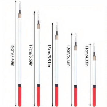 Skaidrus plastikinis žvejybinis plūduriuojantis plastikinis tuščiaviduris tiesus plūduriuojantis karoliukas, šviesos vamzdelis, tuščiaviduris, akį traukiantis žvejybinis plūduras, 5 modelių kostiumas