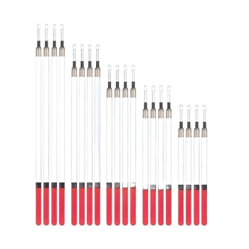 Skaidrus plastikinis žvejybinis plūduriuojantis plastikinis tuščiaviduris tiesus plūduriuojantis karoliukas, šviesos vamzdelis, tuščiaviduris, akį traukiantis žvejybinis plūduras, 5 modelių kostiumas