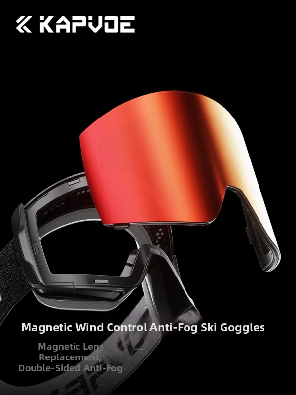 Kapvoe Maze Сменящи цвета си магнитни ски очила, ветроустойчиви, водоустойчиви и анти-UV очила за мъже и жени