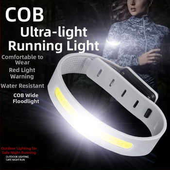 Vandeniui atsparus įkraunamas nešiojamas naktinio bėgimo rankos čiurnos saugos žibintas lauko naktinės žvejybos žibintas dviračių žibintas ilgo nuotolio įspėjamasis žibintas