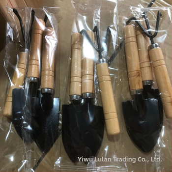 Sukulentų sodininkystės trijų dalių rinkinys šeimai, vazoninių gėlių įrankiai, gėlių sodinimo kastuvas, kastuvas, grėblys, birios žemės įrankių rinkinys